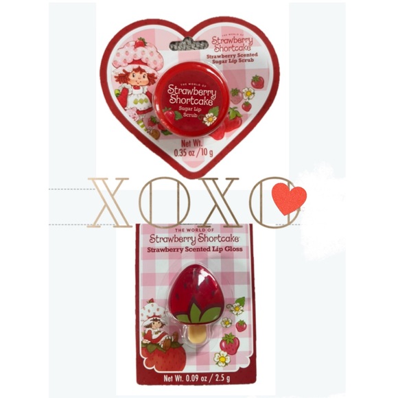 Strawberry Scented Sugar Lip Scrub & Lip Gloss - Picture 2 of 9